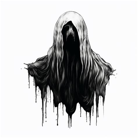 Premium AI Image | Scary HandDrawn Cartoon Ghost