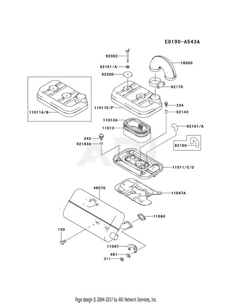 Kawasaki Fd620d Es03 4 Stroke Engine Fd620d Parts Diagram For Air Filter Muffler