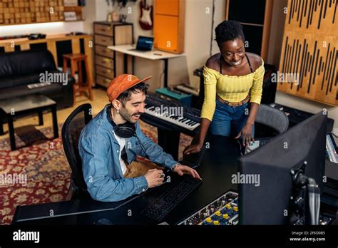 stock photo  cool artists working  professional  studio stock