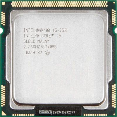 Характеристики Процессор Intel Core i5 750, LGA 1156, OEM [cpu intel ...