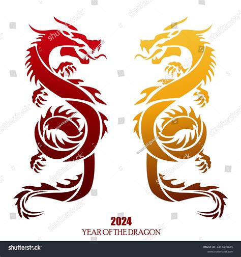 Year Dragon Chinese New Year Traditional Stock Vector (Royalty Free ...