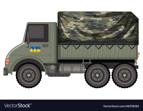 Isolated military army truck Royalty Free Vector Image