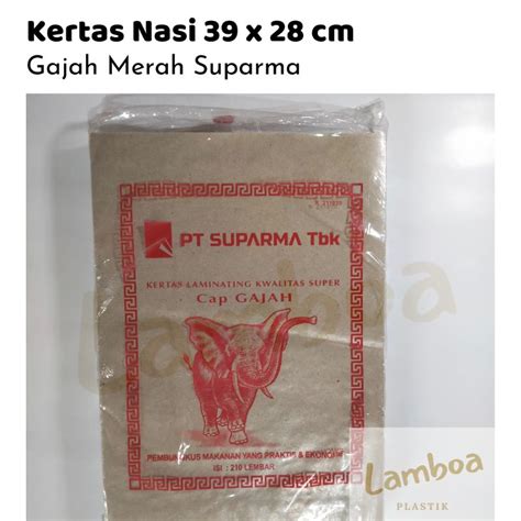 Jual Kertas Nasi Gajah Merah 39x28 Cm 210 Lembar Suparma Besar Coklat