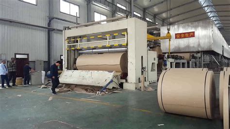 Mm Brown Kraft Liner Paper Roll Making Machine Cardboard Waste