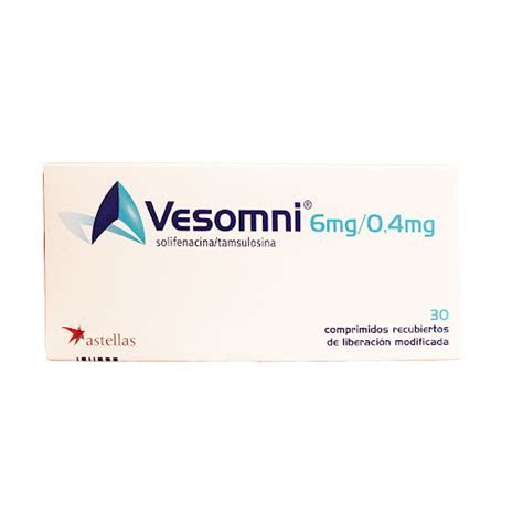 Vesomni Solifenacina Tamsulosina 6mg 0 4mg Astellas Caja X 30 Comprimidos