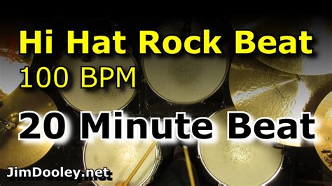 Minute Backing Track Hi Hat Rock Beat Bpm Youtube