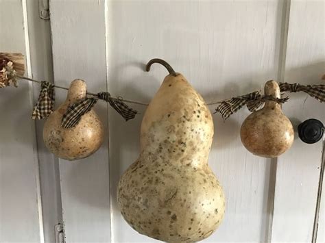 Primitive Garland Dried Gourd Garland Fall Autumn Garland By