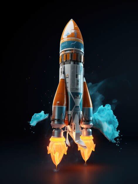 Free Ai Image View Of 3d Space Rocket Model