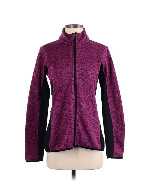 Marc New York Andrew Marc 100 Polyester Marled Purple Track Jacket