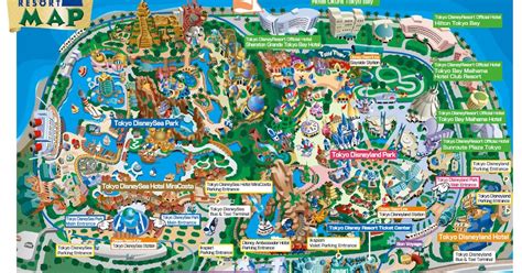 Insights and Sounds: Combined Tokyo Disney Land and Sea Map