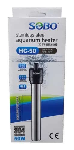 Calefactor 50w Acuario Pecera Tortuga Sobo Acero Termostato MercadoLibre