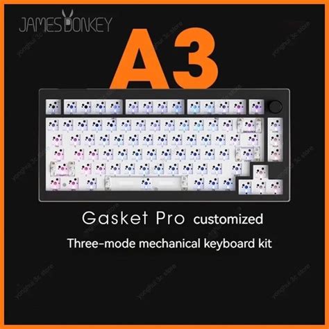 James Donkey A Mechanical Keyboard Kit Wired Wireless Bluetooth Layout Gasket Pro Hot Swap