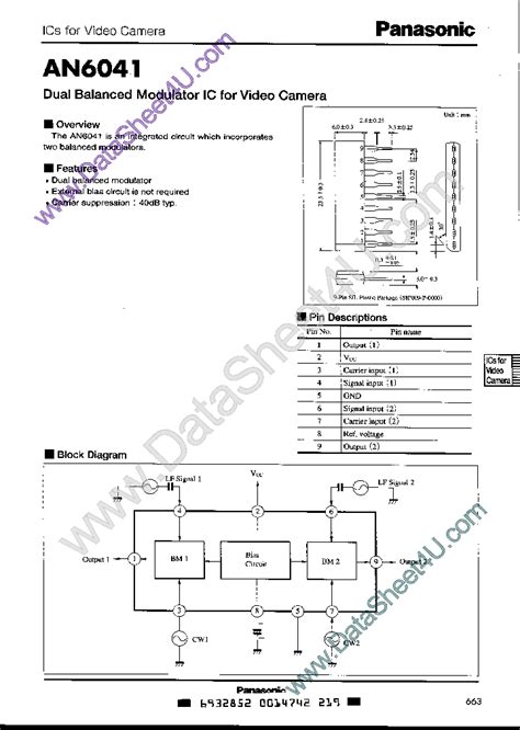 An6041847501pdf Datasheet Download Ic On Line