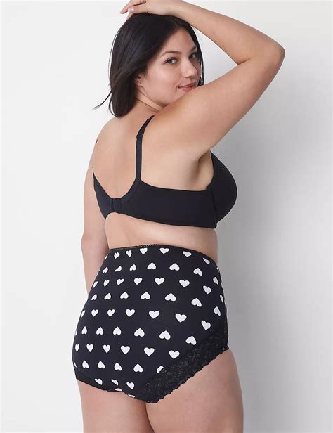 Cotton High Waist Brief Stretch Lac Lanebryant