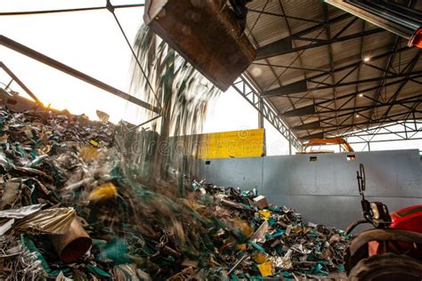 Garbage Pile Getting Sorted for Recycling of Materials Stock Image - Image of plastic, modern ...