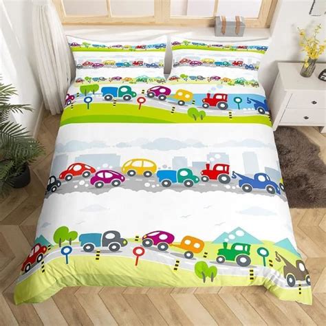 Housse De Couette X Voitures De Dessin Anim Pour Enfants