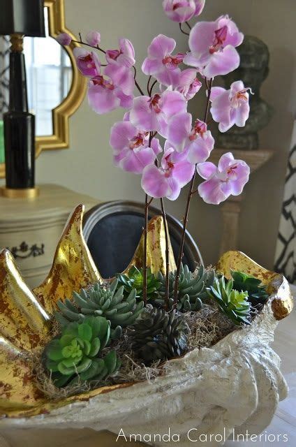 DIY Orchid And Succulent Arrangement By Amanda Carol Interiors Using A