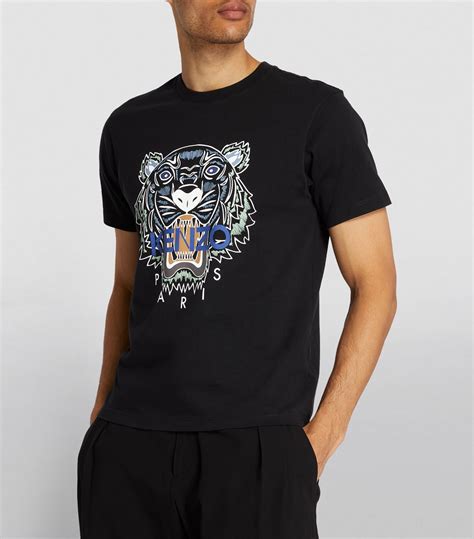 Mens Kenzo Black Icon Tiger T Shirt Harrods Uk