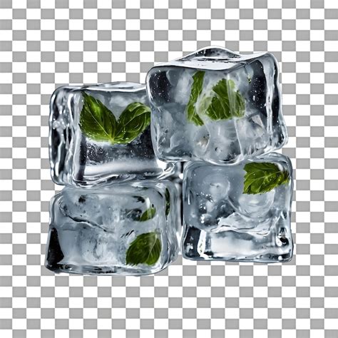 Ice Cube Isolated On Transparent Background Premium Ai Generated Psd