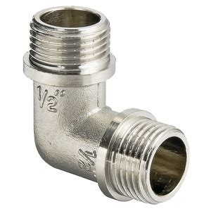 Угол 1/2" резьба наружная-наружная никелированный латунный VALTEC ...