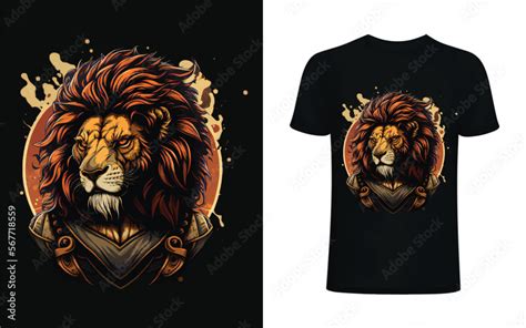 Lion head vector animal illustration for t-shirt design, logo. poster ...