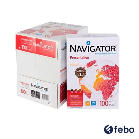 Resma Hojas Papel Navigator A4 210x297mm 100g 500 Hojas Febo 255 00