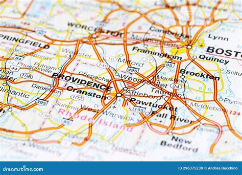 Providence City Road Map Area. Closeup Macro View Stock Illustration ...