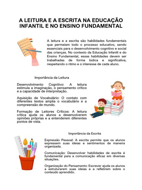 Leitura E Escrita Na Educação Infantil - Leitura e Escrita na Educação Infantil | PDF | Aprendizado | Pré-escola