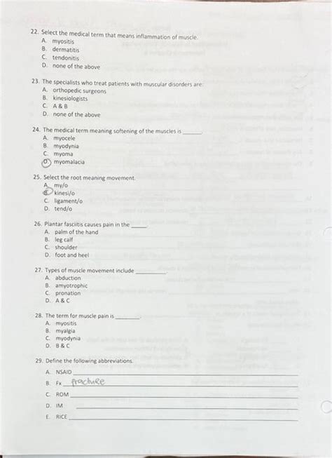 Solved 6. Flaccidity, lack of muscle tone is 7. Herniation | Chegg.com