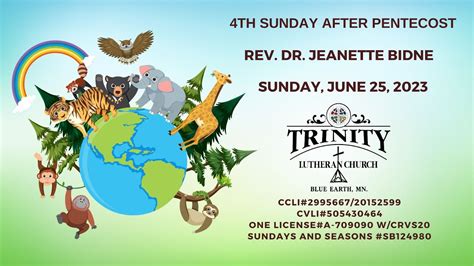 Trinity Lutheran Church Blue Earth Mn Th Sunday After Pentecost