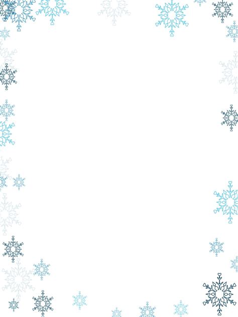 Printable Snowflake Borders Printable Jd