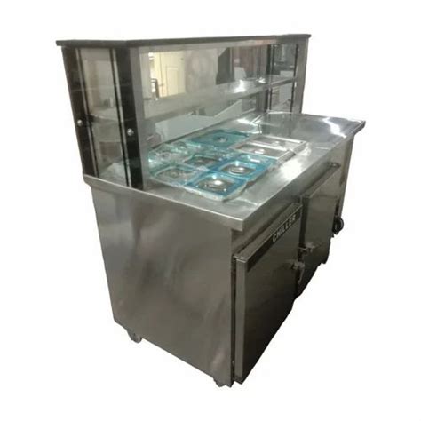 Silver Pan Stainless Steel Hot Bain Marie Counter For Commercial