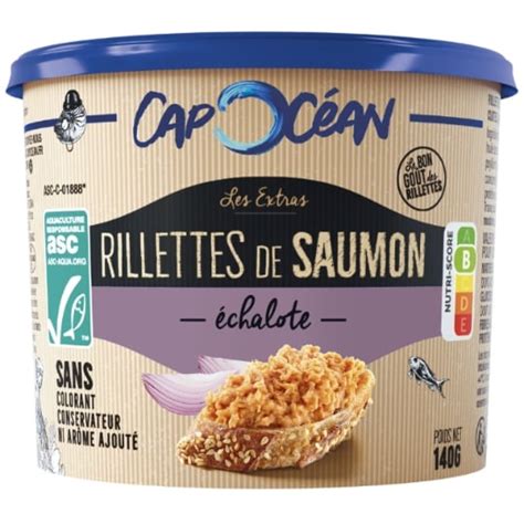 Rillette de saumon échalote ASC CAP OCEAN le pot de 140g à Prix Carrefour