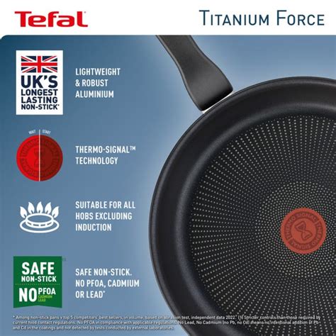Tefal Titanium Force Non-Stick Aluminium Frying Pan, 32cm | Dunelm