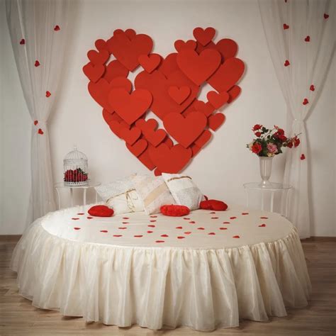 Laeacco Love Heart Decor Bedroom Interior Valentines Day Photo