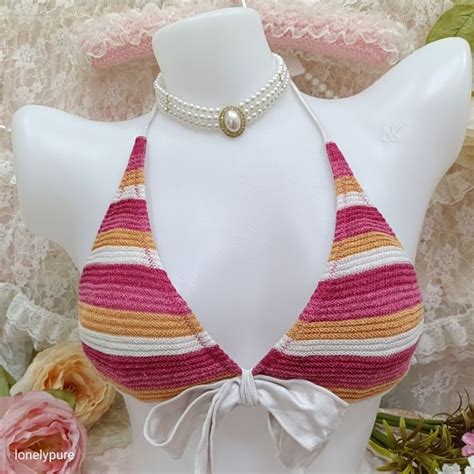 Bikini อก 32 34 รายละเอยด ไมมโครง มฟองนำเสรมPrice 180 THBBikini บราบน วายนำ