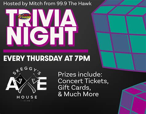 Hawk Trivia Night with Mitch at Skeggys Axe House | 99.9 The Hawk