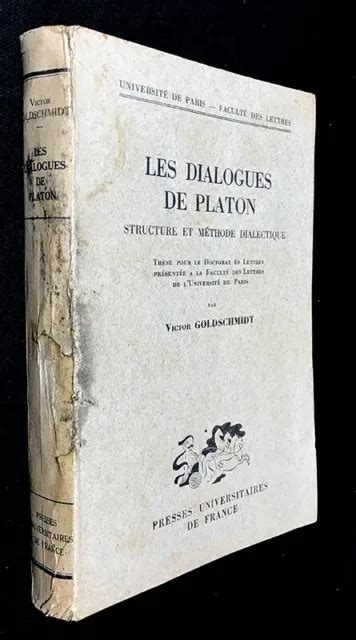 LES DIALOGUES DE Platon structure et méthode dialectique EUR 20 00