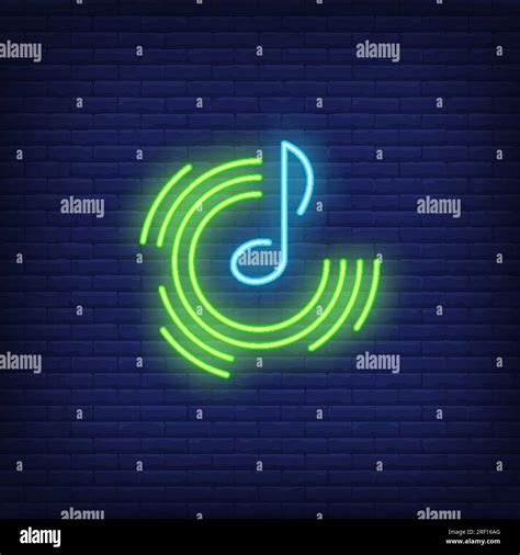 Music Note Neon Sign Stock Vector Image And Art Alamy