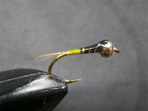 Dozen Tungsten Head Olive Black And Gold Spanish Nymphs Fly Fishing