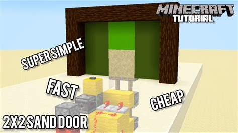 2x2 Sand Door Minecraft 120 Redstone Tutorial Youtube