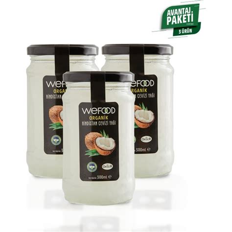 Wefood Organik Hindistan Cevizi Yağı 300 ml 3 lü Fiyatı