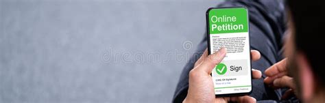 Online Petition Sign on Smartphone Stock Photo - Image of information ...