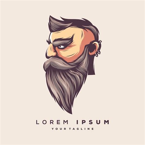 Premium Vector | Beard logo vector