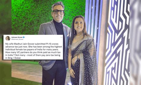 Ashneer Grover Takes A Sly Dig At Vc Partners As Wife Madhuri Pays