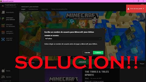 Solucion Minecraft Launcher Java Error Al Crear Perfil Username