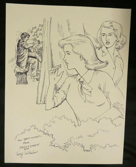 Nancy Drew Coloring Book Series 1970s Recreated Sketch By Orig Artist