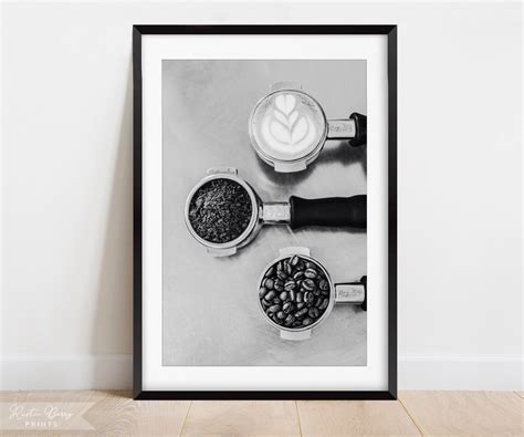 Kaffee Wand Kunstdruck Wohndeko Moderne Schwarz Weiß Fotografie Sofort