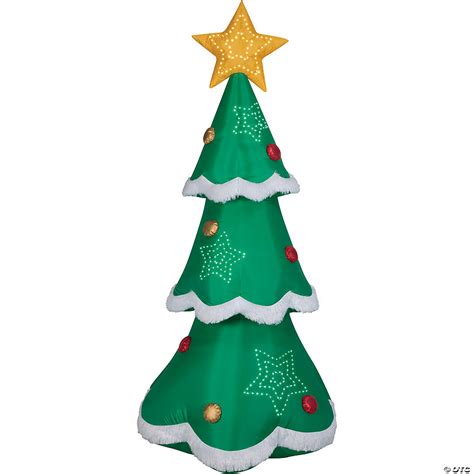 10 Ft Blow Up Inflatable Mixed Media Christmas Tree With Built In Led