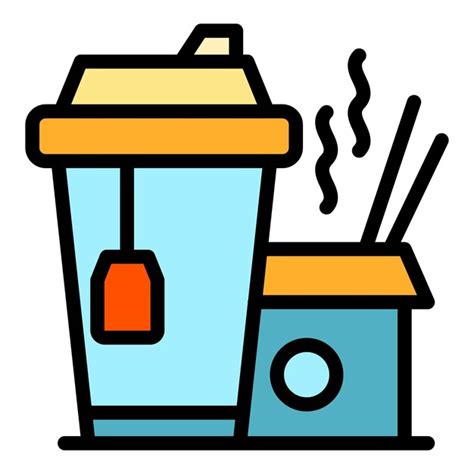 Premium Vector Hot Tea Icon Outline Hot Tea Vector Icon Color Flat Isolated